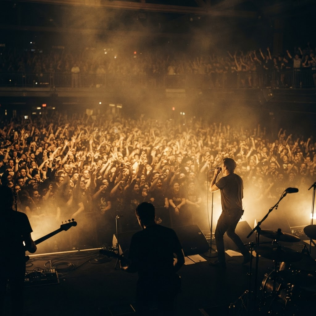 Público lotado em um show